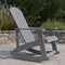 Merrick Lane Atlantic All-Weather Polyresin Adirondack Rocking Chair with Vertical Slats